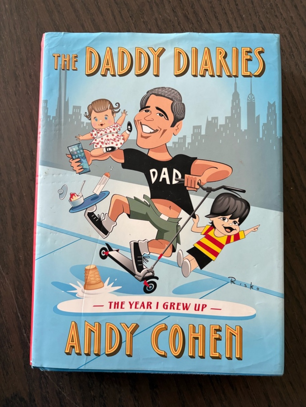 The Daddy Diaries by Andy Cohen - Light Blue Illustrated Hardcover